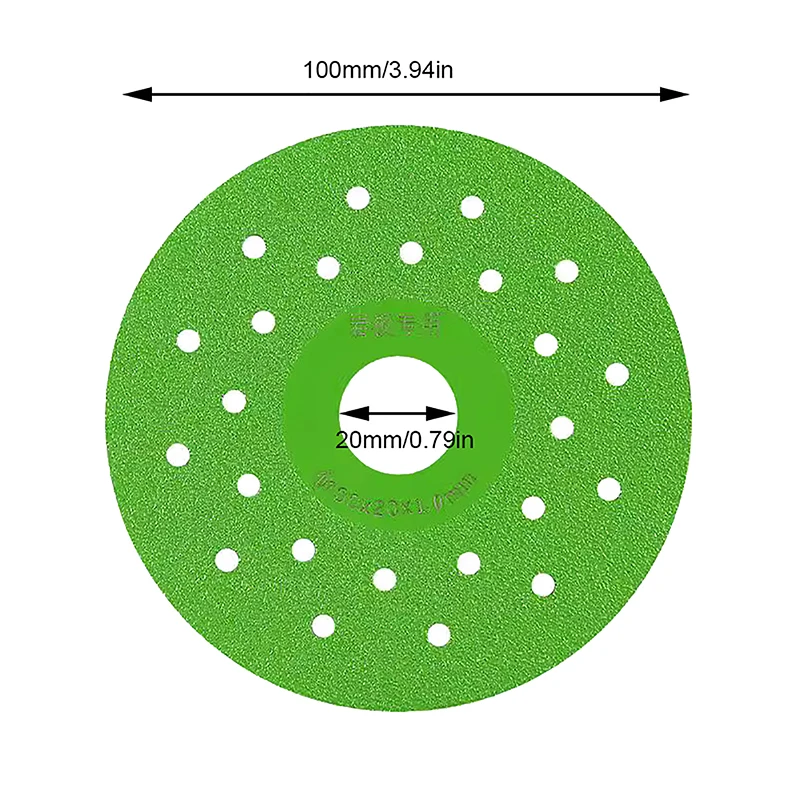 Сверхтонкий режущий диск диаметром 4 дюйма/100 мм для фарфоровой стеклянной