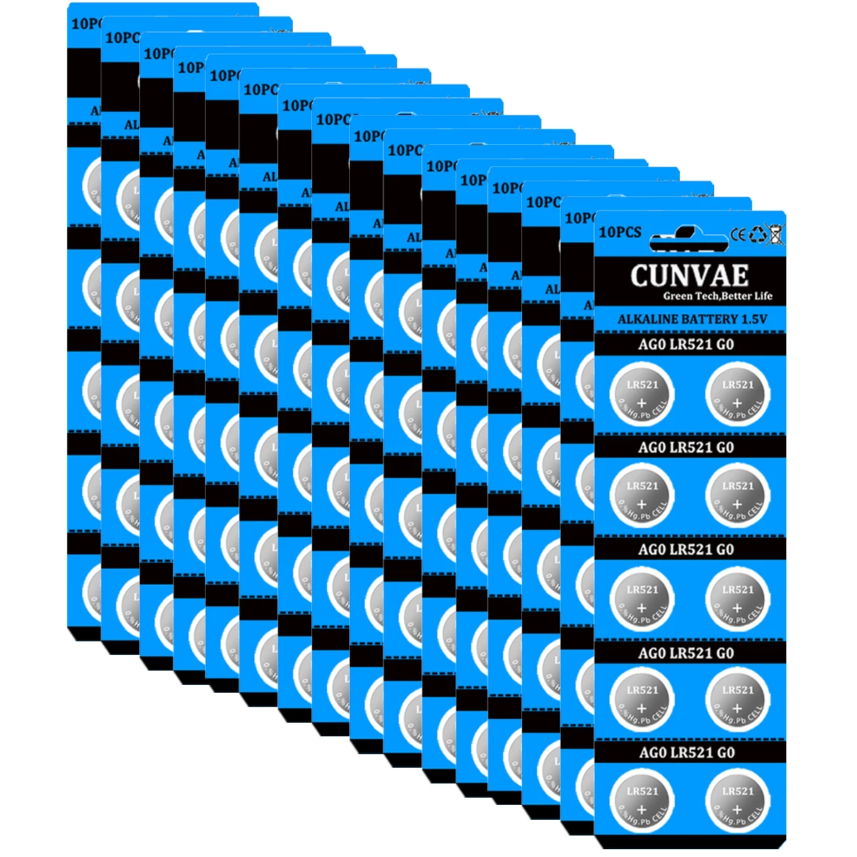 1000 шт., сверхтонкие кнопочные батарейки AG0 LR521