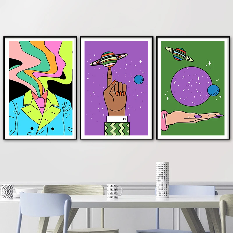 Скандинавская Астрология для карьеры настенное искусство холст картина Триппи