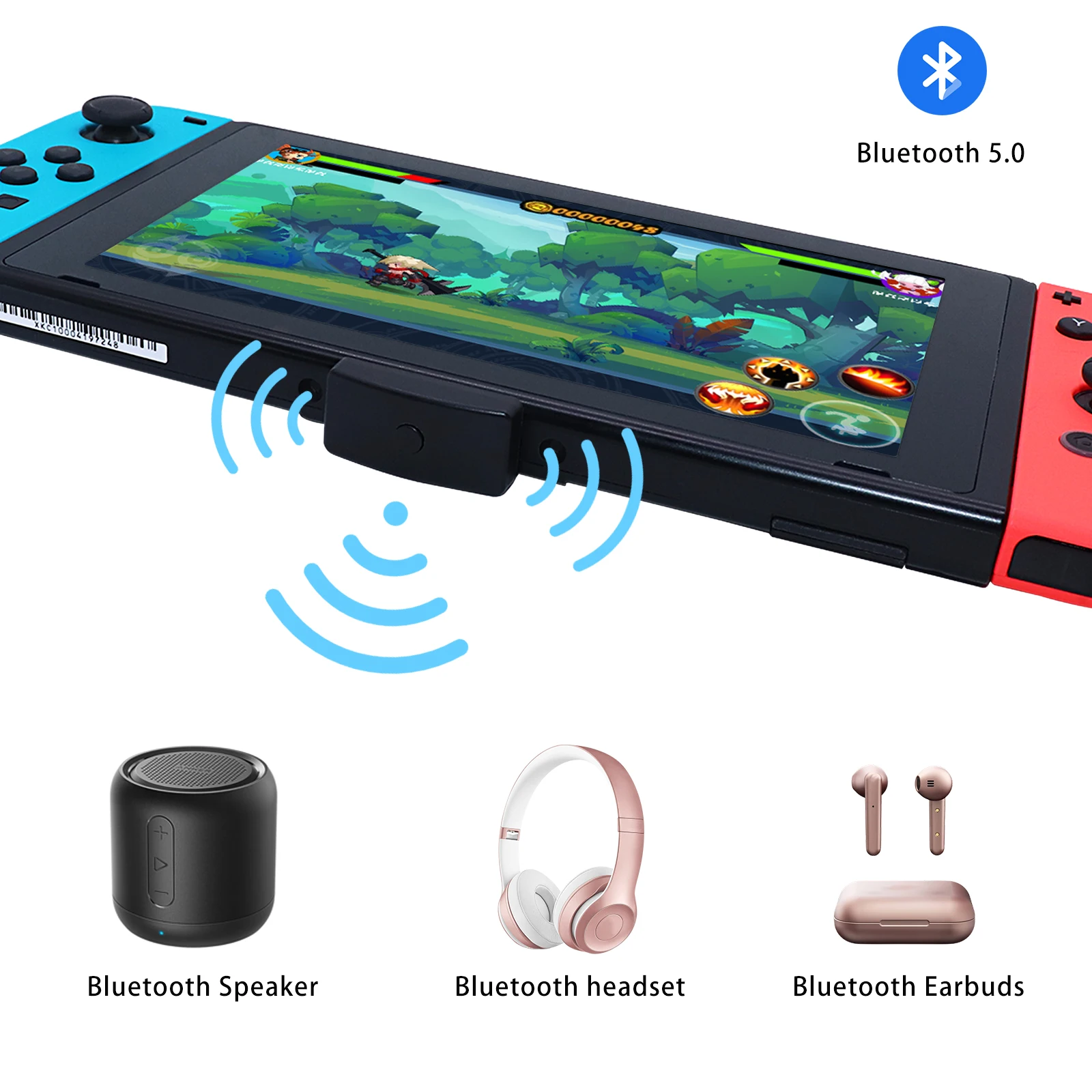 Фото Беспроводной 5,0 Bluetooth-совместимый адаптер USB передатчик VF приемник для Nintendo Switch PS4 PS5 ПК аудио адаптер конвертер №3