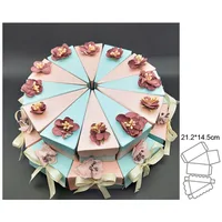 Metal Cutting Dies Stencil Mold Triangular Cake Candy Box Frame Scrapbook Album Paper Card Craft Embossing Die Cuts