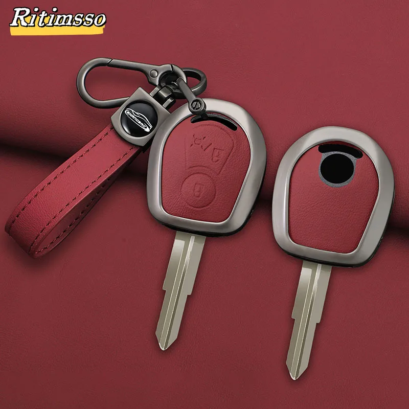 Брелок для ключей Ssangyong Actyon Kyron Rexton 2 кнопки сплав и кожа