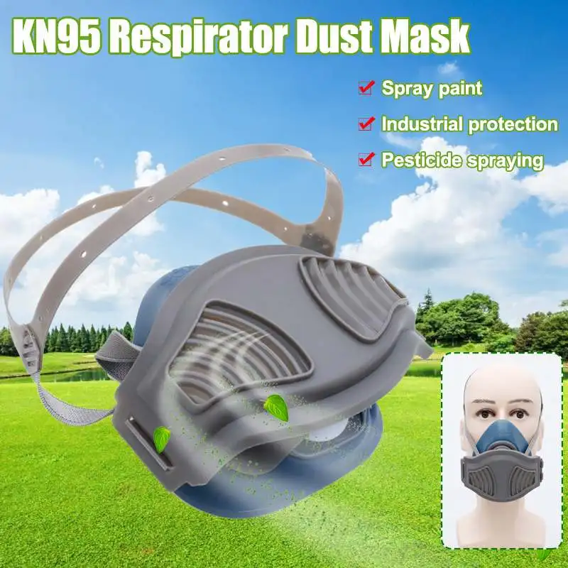 

1 pcs Half Face Filter Respirator Gas Mask Safety Protective Anti Dust Anti Haze Pollen Anti Fog Mouth-muffle Mask
