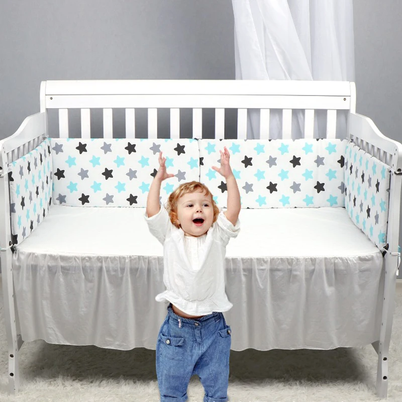 

Baby Crib Cot Protector Infant Cotton Anti-collision Children's Bed Barriers Anti-fall Newborns Bed Bumper Pads Around Cushion