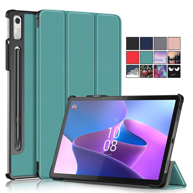 

For Lenovo Tab P11 Pro Gen 2 Gen2 Case 11.2 inch PU Leather Tri-Folding Stand Tablet Cover for Lenovo Xiaoxin Pad Pro 2022 Case