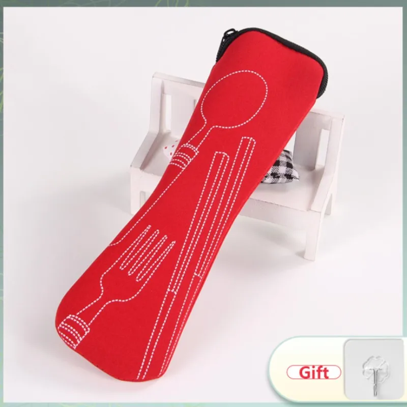 

Portable Dishes Tableware Bag Flip Cutlery Case Kitchen Accessories Students Household Utensils Dinnerware Storage Bag Kitchen