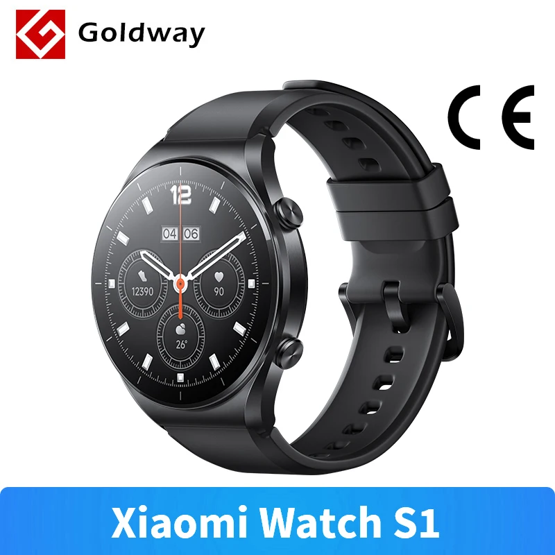 

Глобальная версия Xiaomi Mi Watch S1 GPS Смарт-часы 1,43" дюйма AMOLED Сапфировый дисплей Мониторинг SpO₂ Беспроводная зарядка Mi умные часы