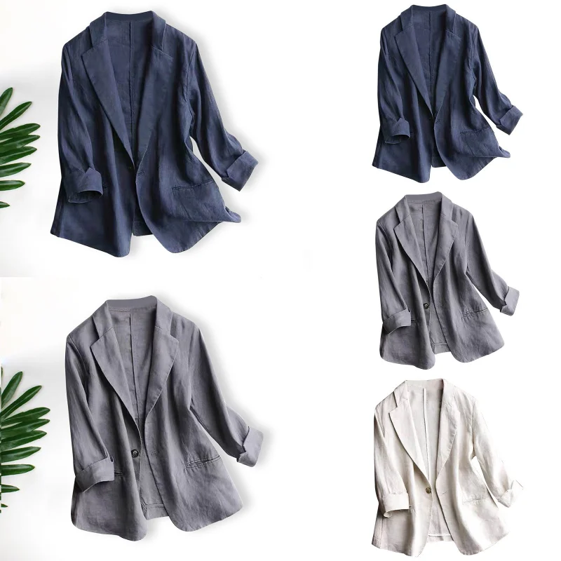 Blazer Blazer Women's Spring Summer Thin Coat 2023 New Slim Office Blazer Fashionable Elegant Loose Casual Women's ClothingEF980