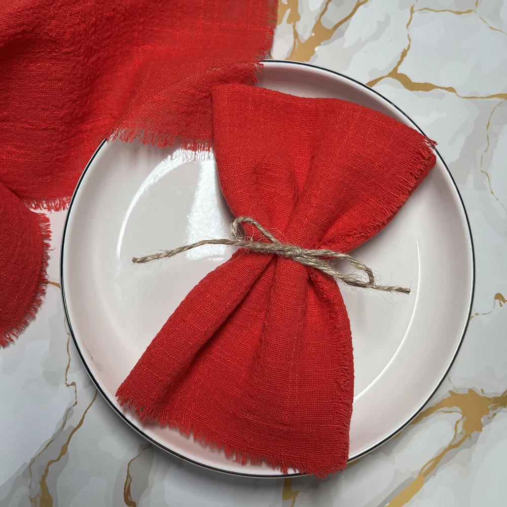 Марлевые салфетки из хлопка, красные, 10 шт