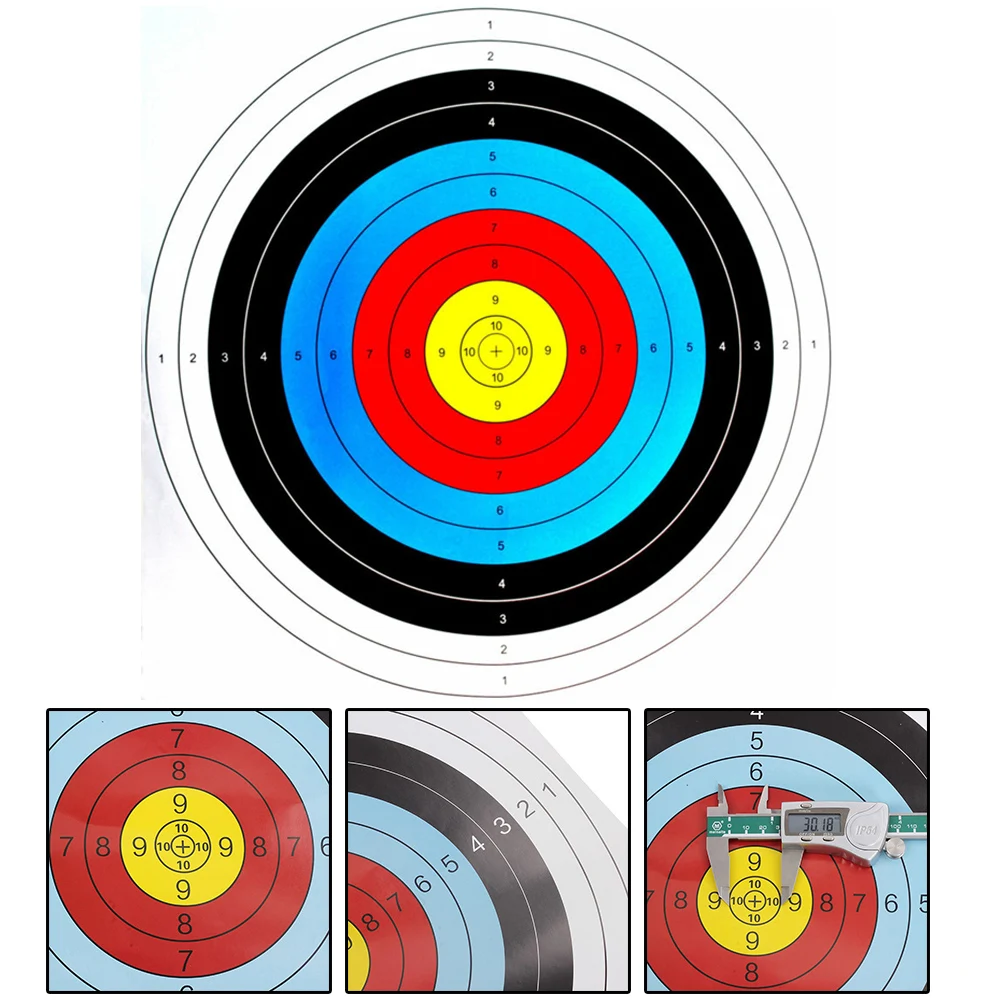 

10PCS Archery Target Paper Face 40x40cm For Arrow Bow Practice Outdoor Sports Hunting Bow Arrow Practice Archery Target Paper