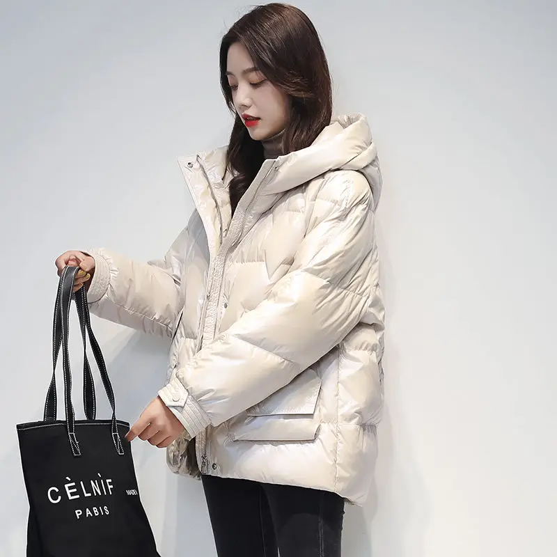 2023 New Winter Jacket Parkas Women Coat Hooded Overcoat Female Jacket Parka Thick Warm Cotton Padded Outwear Pockets S49