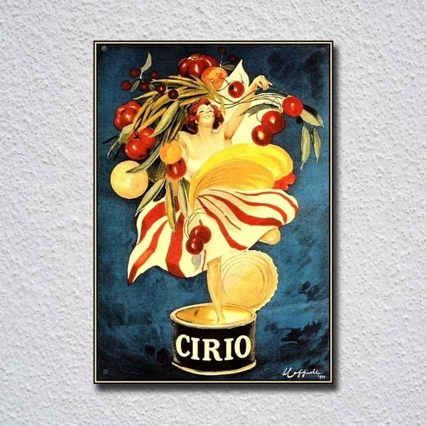 

Vintage Italian Advertising Tin Sign Metal Sign Metal Poster Metal Decor Metal Painting Wall Sticker Wall Sign