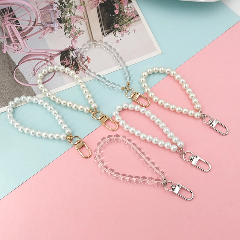 

Trendy Jewelry Women's 3 Color Pearl Chain Key Chain Backpack Key Pendant Keychains Keyrings Accessories Key Ring Charm Gifts