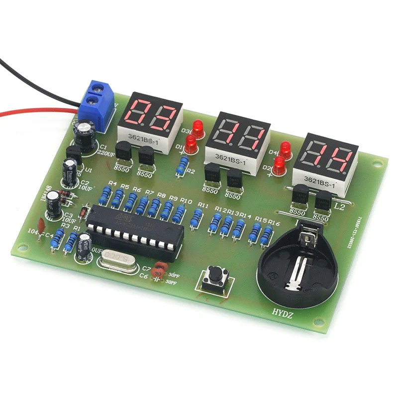 DIY Наборы AT89C2051 электронные часы цифровая трубка светодиодный Дисплей люкс