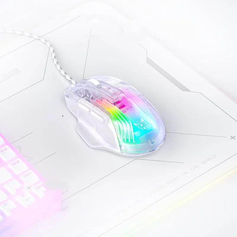 1 шт. игровая мышь USB-шнур RGB с подсветкой геймерская 7 регулировками до 12800 точек на