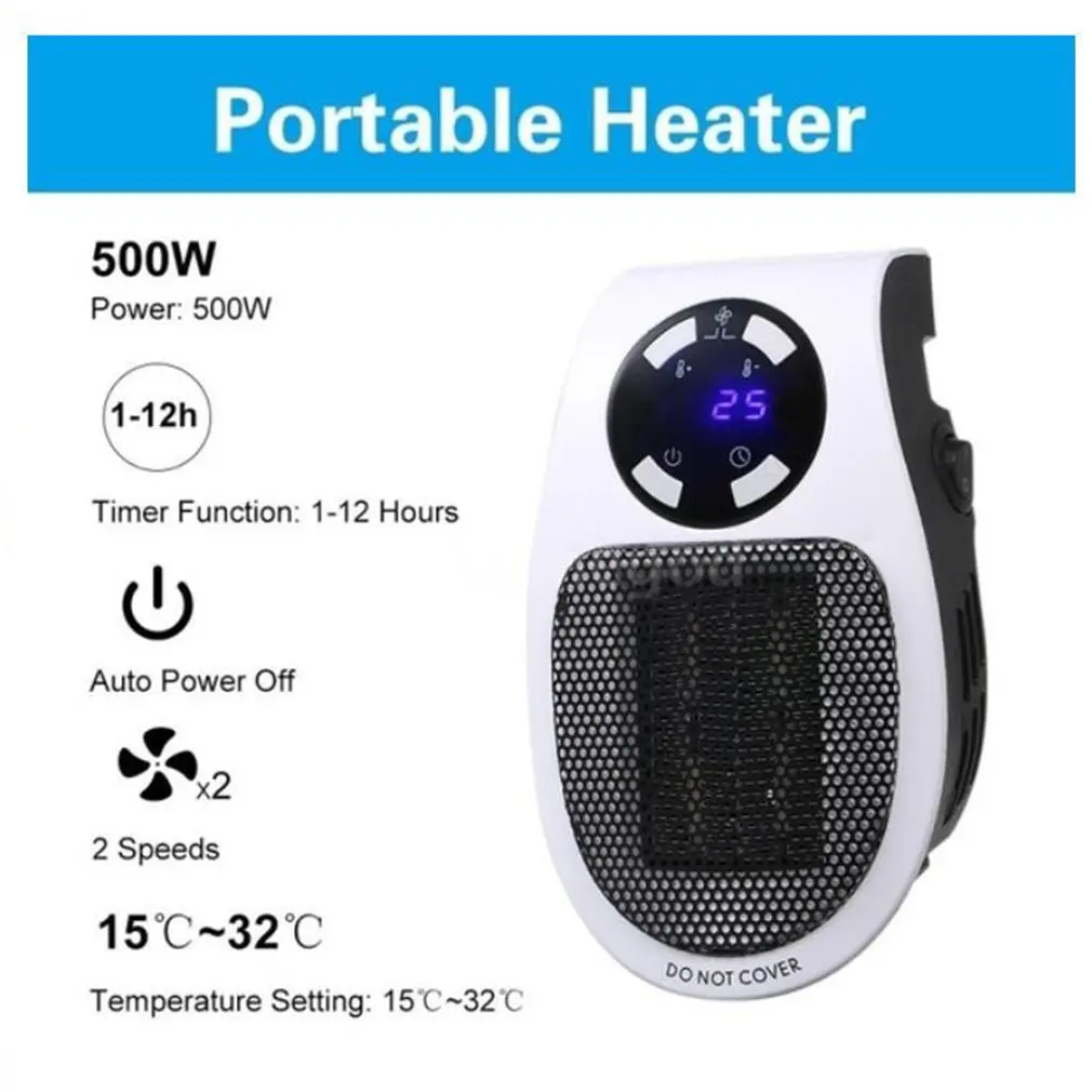 

Wall-Outlet Heater for Room Small Portable Electric Mini Heater Winter Warm PTC Heating Heater Office Handwarmer обогреватель