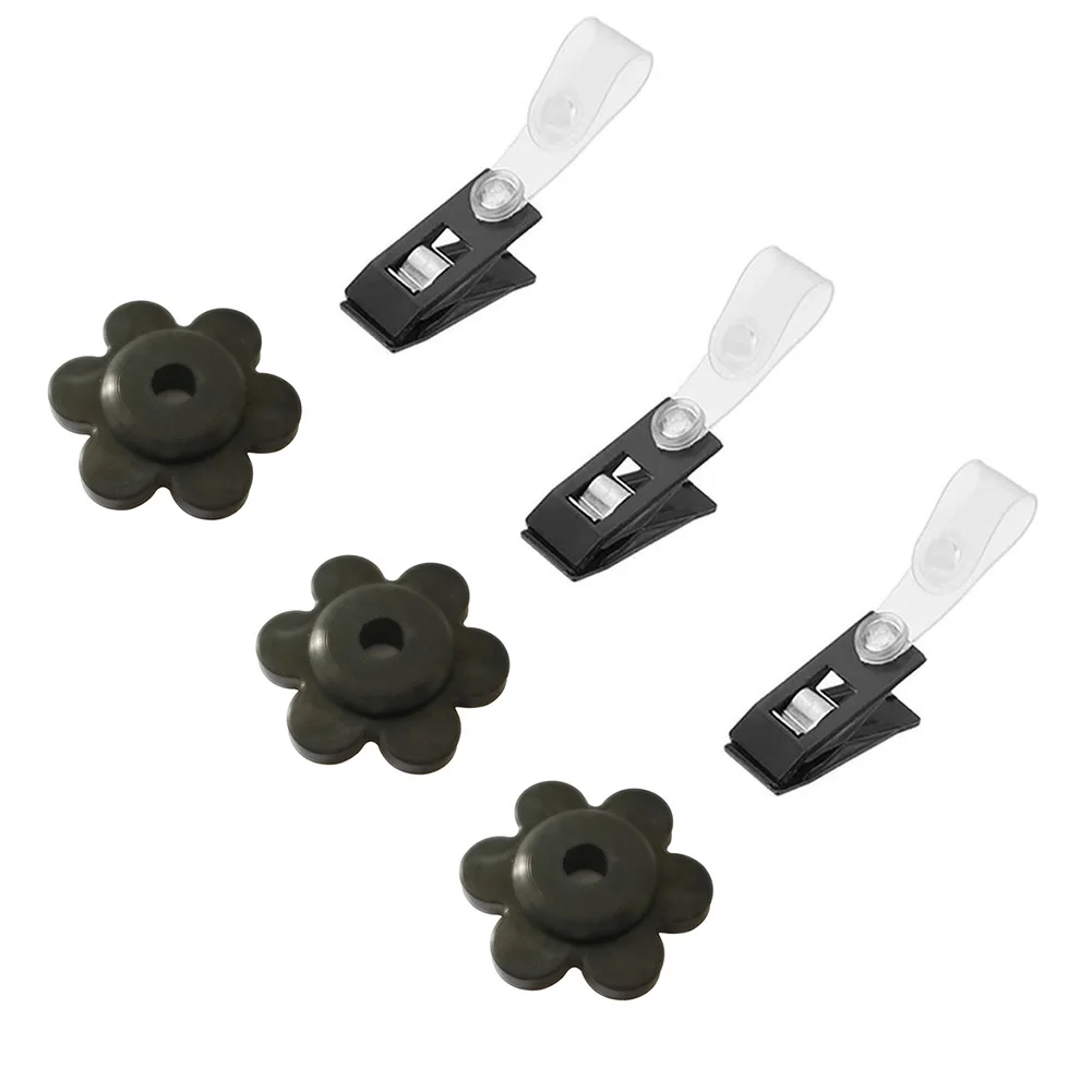 

5pcs/set Practical Anti Wind Clips Patio Compact Fixing Outdoor Garden Pole Accessories Flag Rubber Stoppers Easy Install