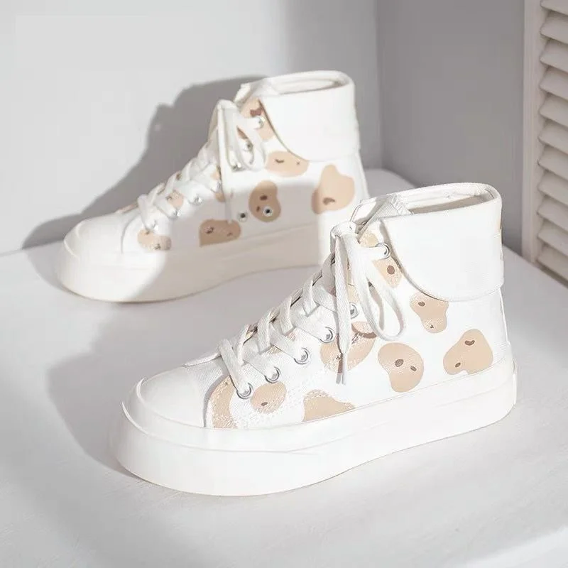 

Кеды женские холщовые, дышащие кроссовки с вулканизированной подошвой, на шнуровке, Симпатичная повседневная обувь для коров, лето 2023