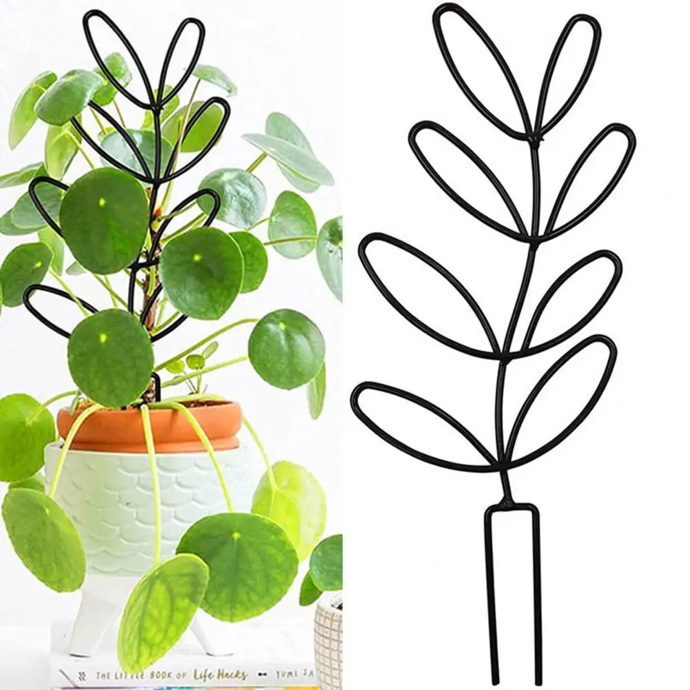 

Plant Climbing Bracket Fadeless Plant Support Rack 4 Colors Multi-use Attractive Beautiful Leaf Shape Plant Support Rack