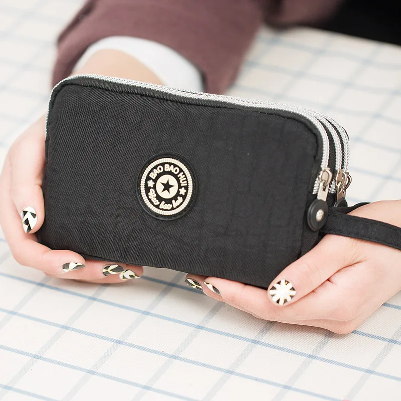 

Women Portable Long Wallet Three-layer Clutch Bag Large-capacity Mobile Phone Bag Outing Storage Pouch Organizer Wallets