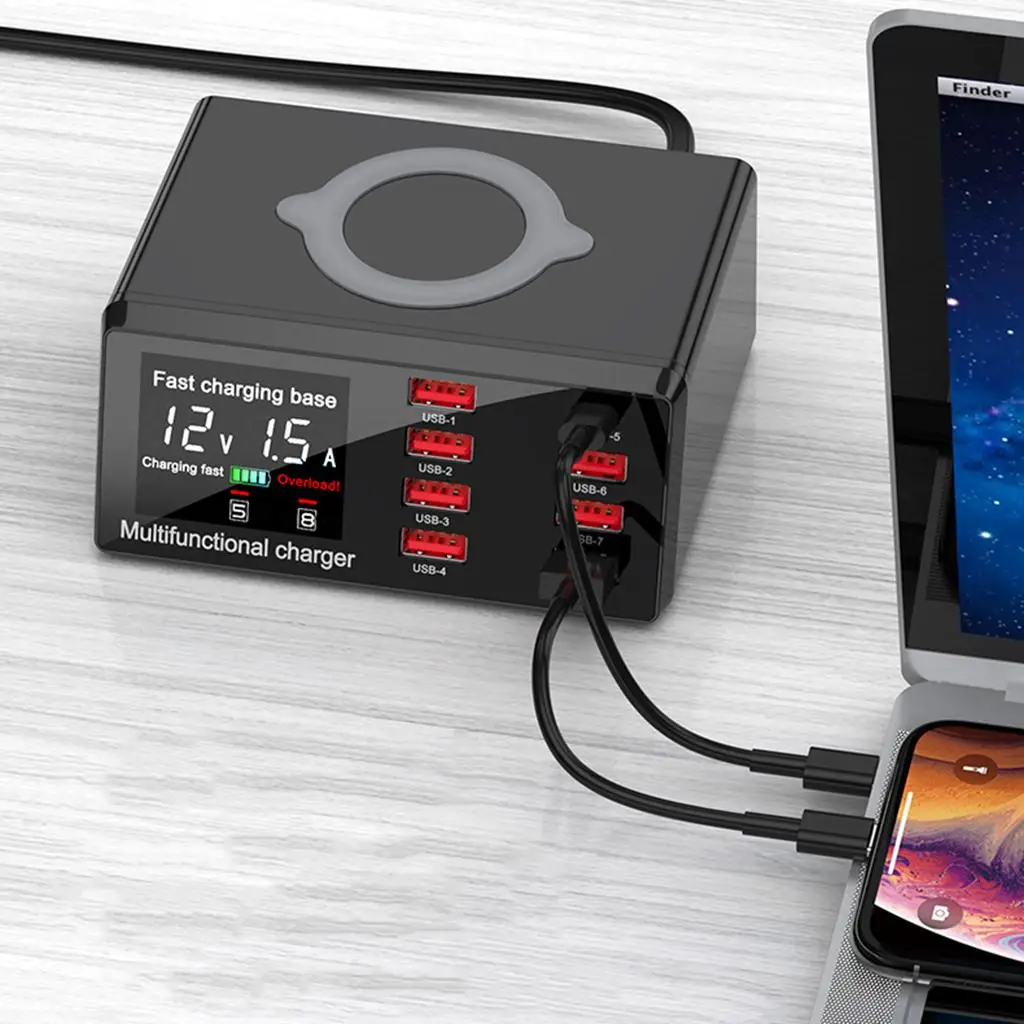 Gazechimp QC 3.0 Зарядка 8 портов USB Док-станция Беспроводная быстрая r Великобритания