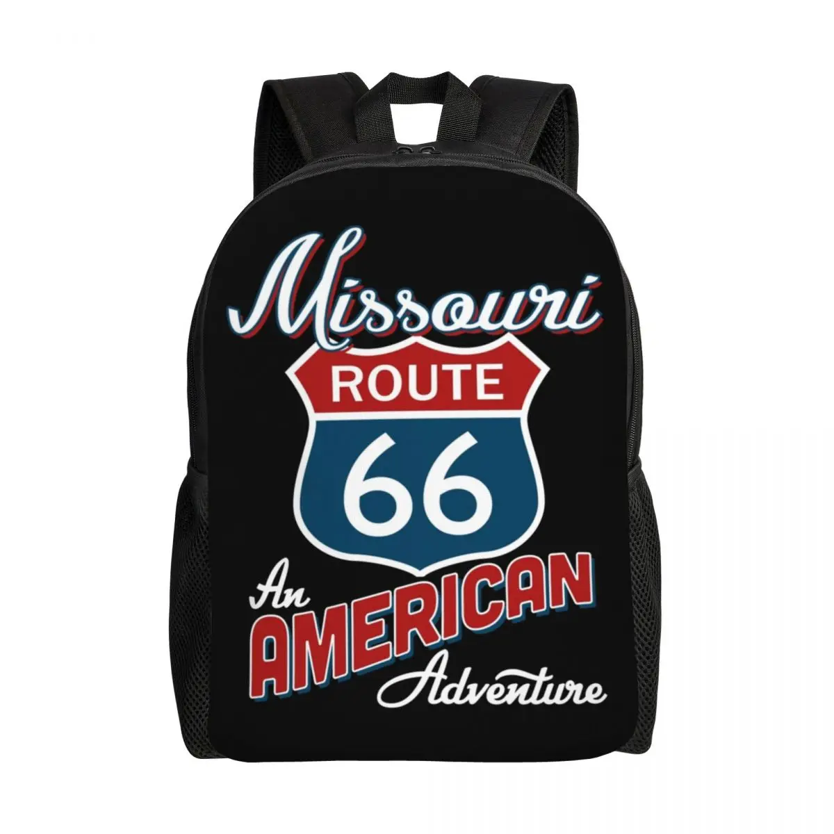

Missouri Route 66 America Travel Backpack Men Women School Laptop Bookbag America Highway College Student Daypack Bags