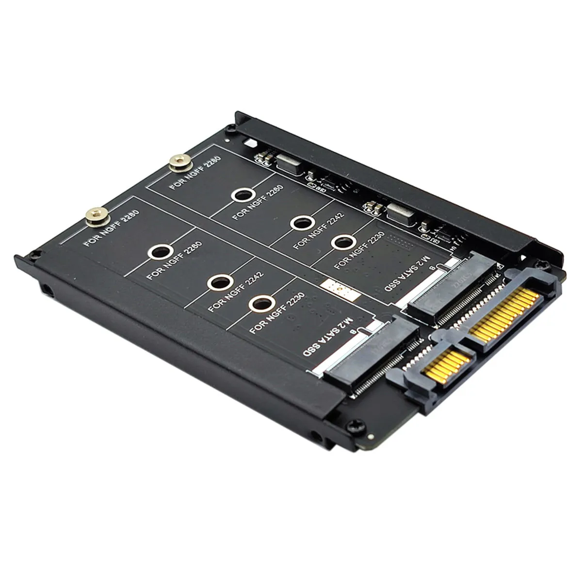 

Dual NGFF B+M Key M.2 SSD Card JOBD Raid0 Span Bridge to 2.5inch SATA Combo HDD Disk Drive Enclosure