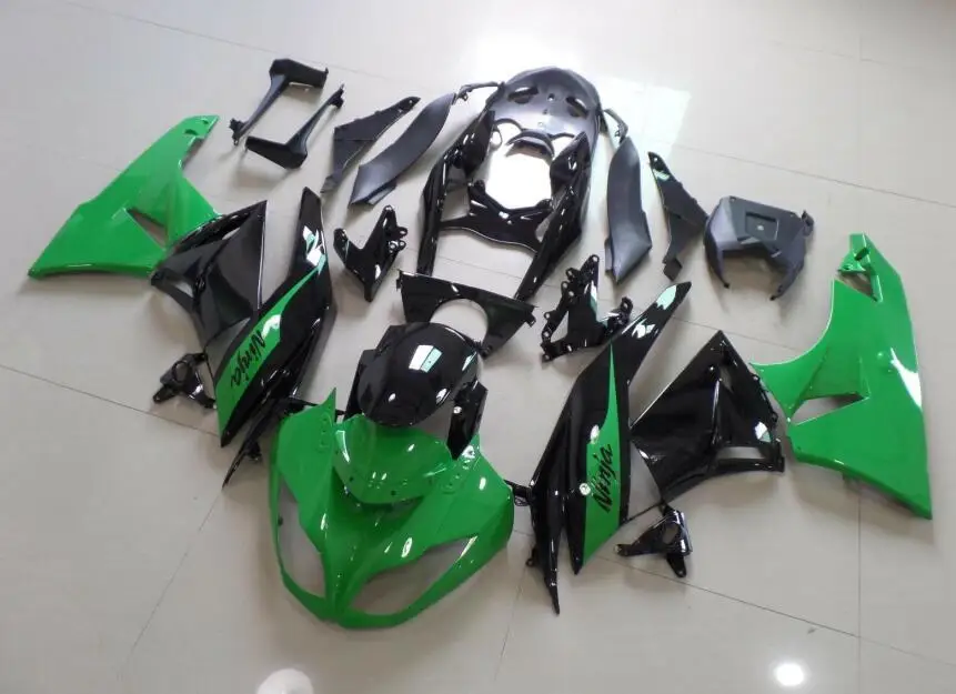 

New ABS Fairings Kit Fit for Kawasaki Ninja ZX-6R ZX6R 636 599 2009 2010 2011 2012 09 10 11 12 Bodywork set Green Black