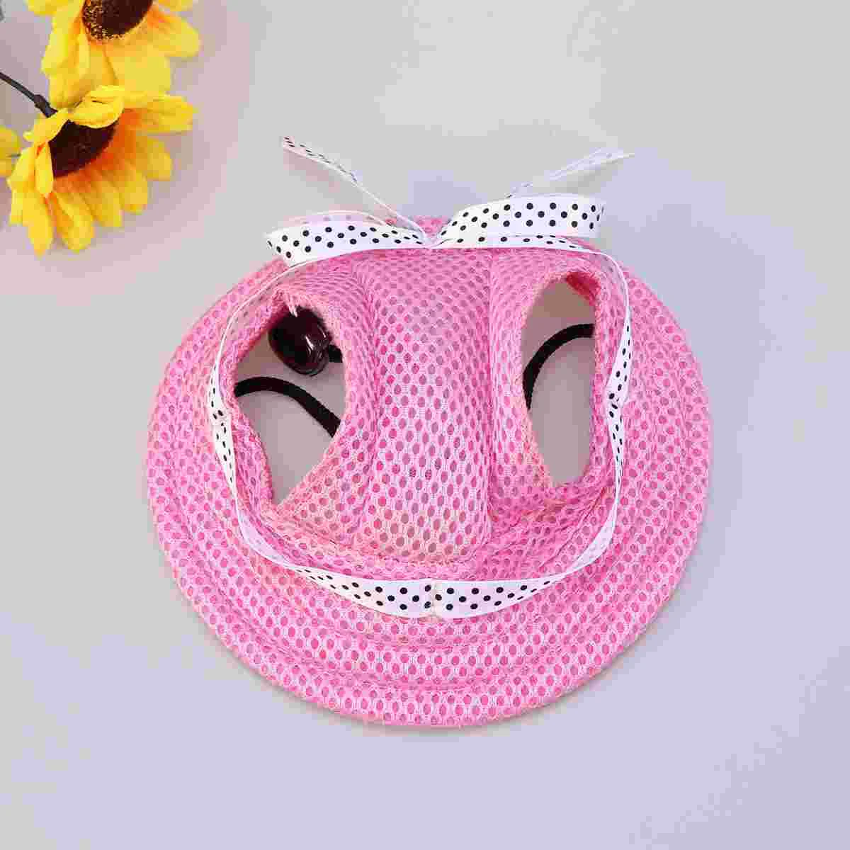 

Dog Hat Sun Dogs Hats Visor Ear Holes Puppy Visors Mesh Pet Chihuahua Extra Sma Sunhat Ears Cap Porous Size Cute Apparel