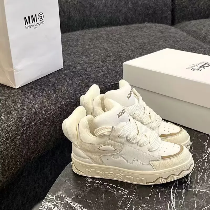 2023 Platform Sneakers Women Running Shoes Woman Walking Comfortable Female Casual Lace Up Vulcanized Shoes Chunky Sneakers