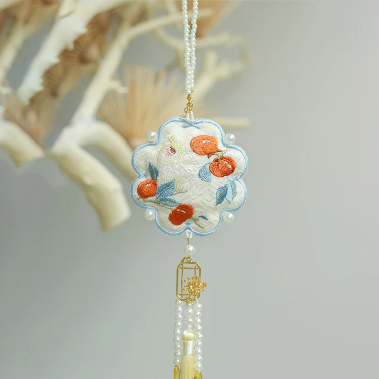 Double Sided Embroidery Perfume Bag Han Chinese Clothing Accessories Sachet Waist Pendant