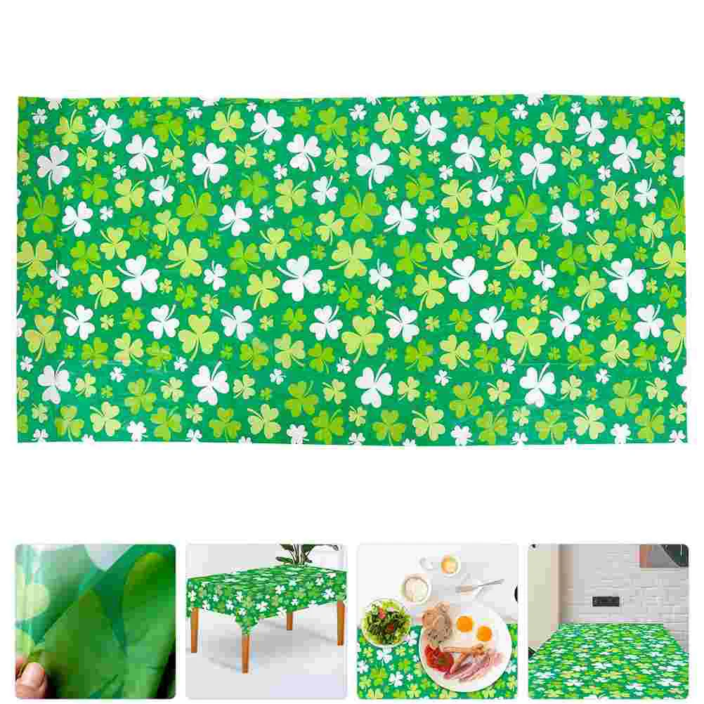 

Table Day Patrick Cover Tablecloth Shamrock St Cloth Patricks Decorative S Decor Centerpiece Clothes Spring Green Leprechaun