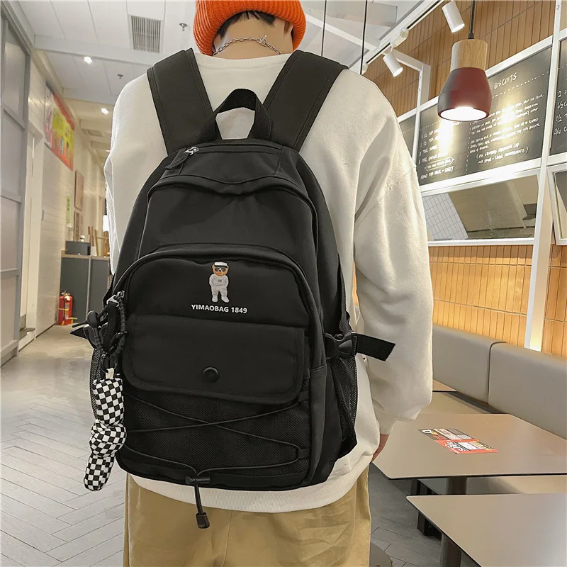 TRAVEASY 2022 Contrast Japanese Schoolbag Woman Hight School Bookbag Unisex Female Student Fashion Trendy Women Bag Men Simple