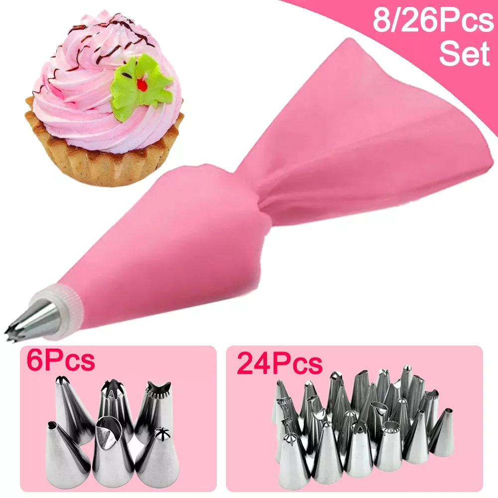 

2022New Pcs Silicone Cake Decorating Tools Pastry Piping Bag Spuitzak Sacca A Poche Pasticceria Form for Baking Kitchen Accessor