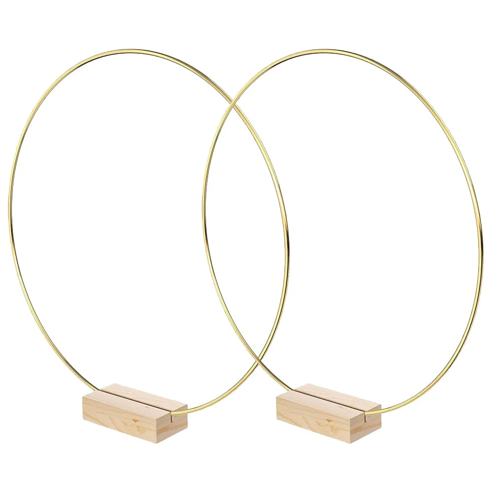 

2 Sets Wreath Hoop DIY Wedding Sets Metal Wreath Forms Decorate DIY Dream Catcher Frame Wood Ornament Wreath Frame