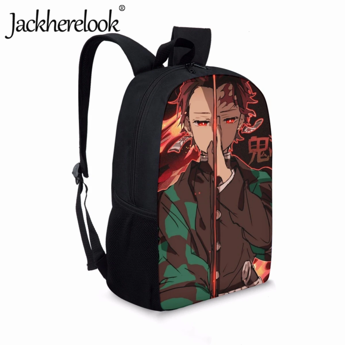 Jackherelook Kimetsu No Yaiba School Bags for Middle School Boy's Girl's Warm Blood Style Bookbags Children Handsome Backpack