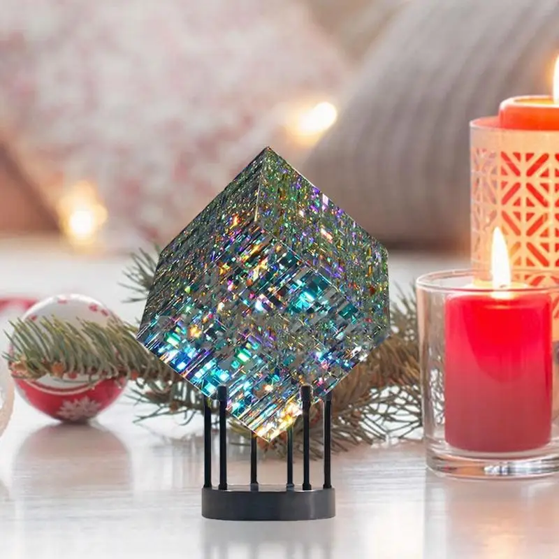 

Хрустальный ромб, красочная Волшебная кубическая статуя, украшения ручной работы, подарки, Волшебная кубическая статуя скульптура, декор д...