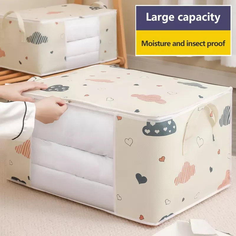 

NEW Quilt Clothes Storage Bag Big Capacity Duvet Blanket Sorting Bags Dustproof Closet Under-Bed Storage Moisture Proof Organize