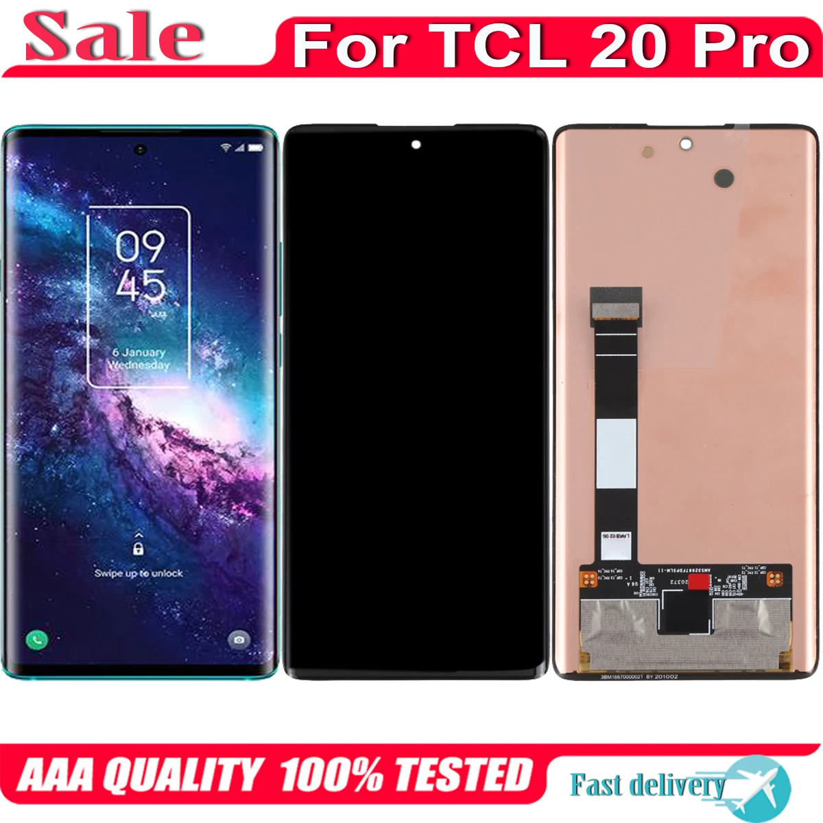 6,67 'оригинальный AMOLED для TCL 20 Pro 5G T810H ЖК-дисплей сенсорный экран замена дигитайзер в сборе