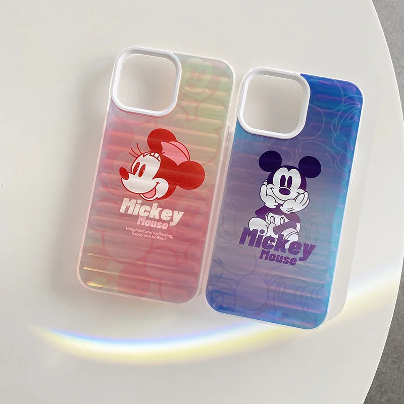 

Disney Mickey and Minnie Mouse Phone Case For Iphone 11 12 13 Pro Max X Xs Xr Shockproof Cover
