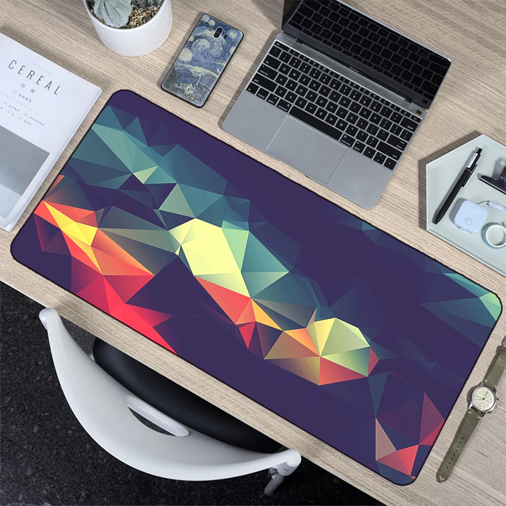 

Gorgeous Colorful Geometric Graphics Mousepad Laptop Players Anime Computer Keyboard Accessories Desktop Pad Game Large Mousepad