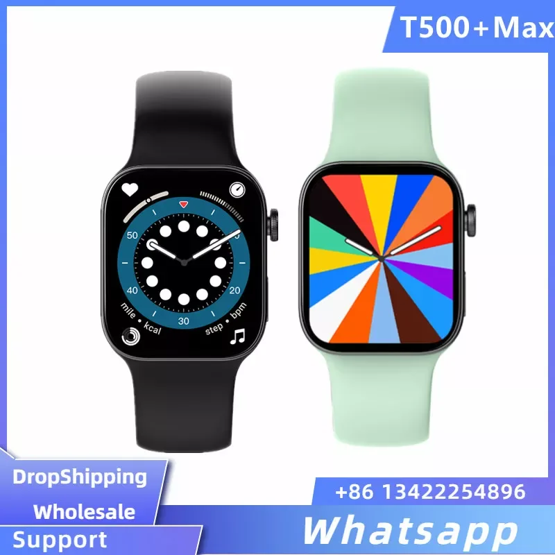 

2022 New T500+Max Smart Watch 7 Series Blood Oxygen Monitoring Bluetooth Calling Exercise Reminder Smartwatch for Android Ios