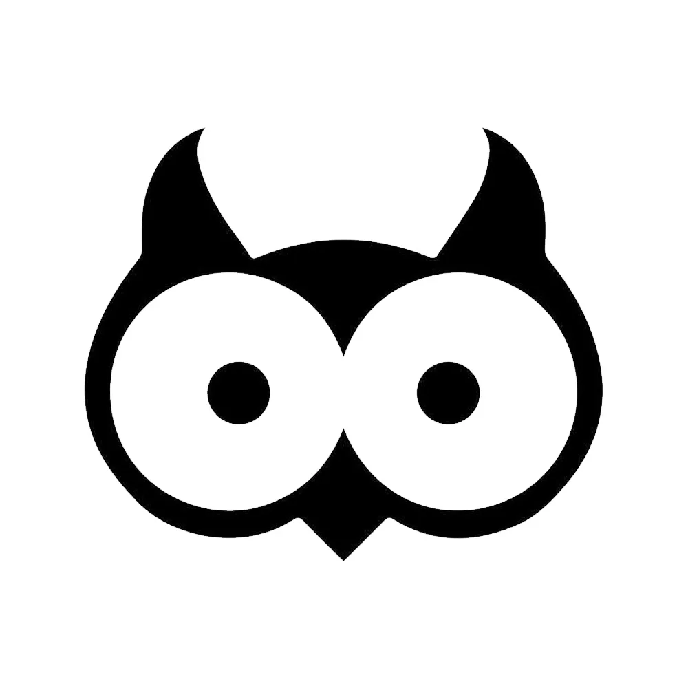 

Hot Selling Personality Owl Head Cartoon CarLaptopRefrigerator Stickers PVC Fashion Auto Window Bumper Waterproof Decals