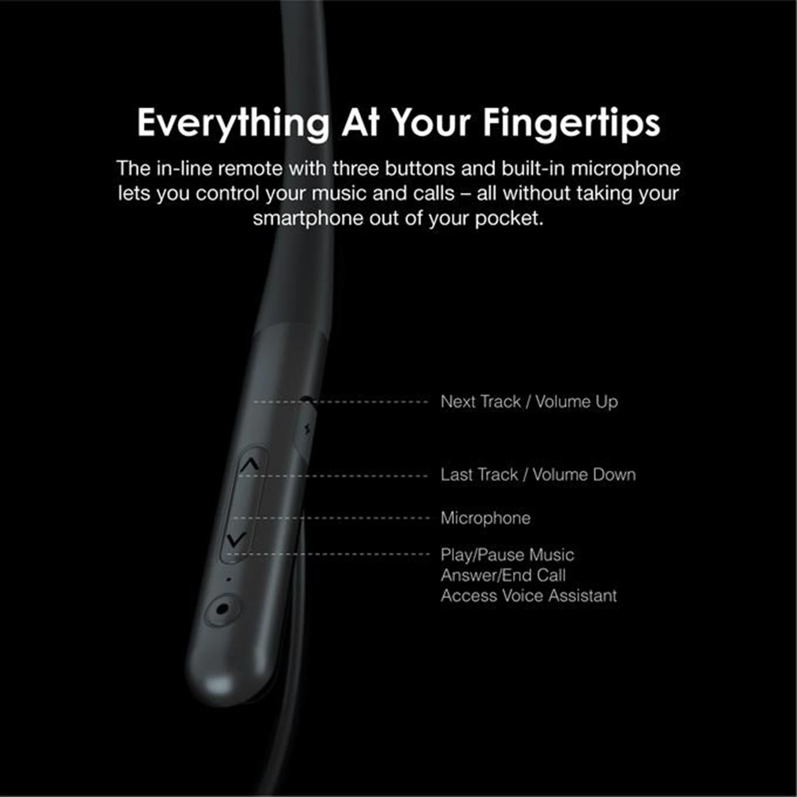 Беспроводные наушники-вкладыши Oraimo OEB-E75D Necklace 3 Lite с шейным ободом спортивные