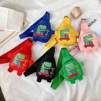 1pc2021 cute cartoon toddler baby harness outdoor travel backpack childrens bags unisex cross body handsome dinosaur chest bag