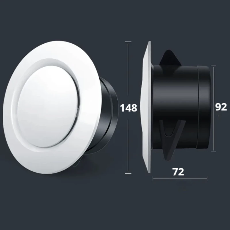 

Круглый вытяжной колпак из АБС-пластика 75/100/125/150 мм