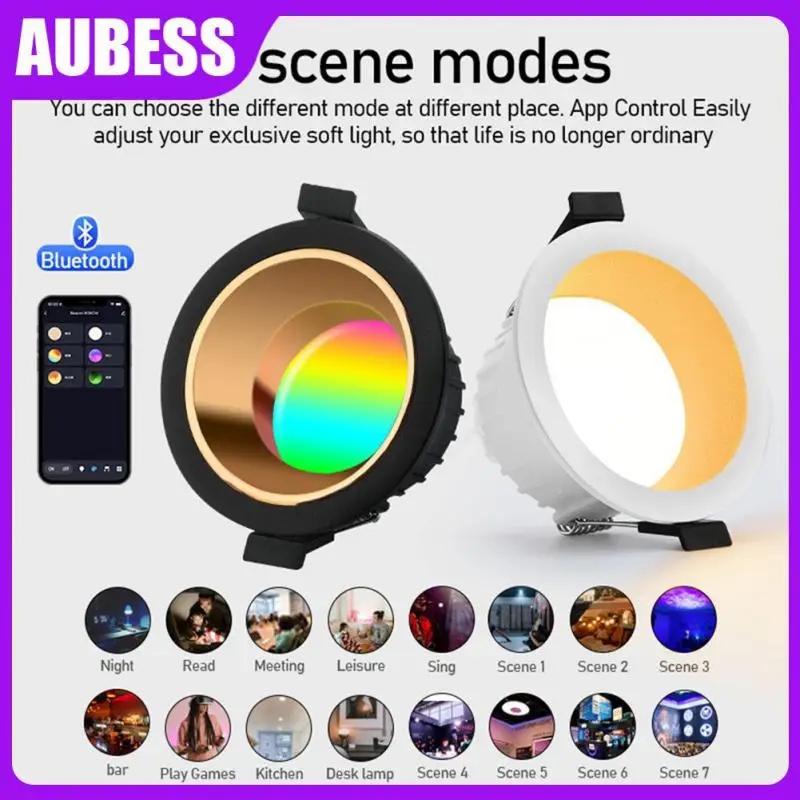 

Smart Led Downlight App Control Voice Control Smart Ceiling Light 110v 220v Rgb Ww Cw Led Downlight Smart Home 4inch