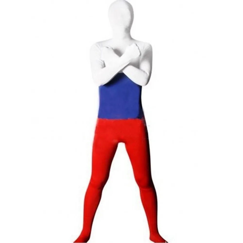 

Russian Federation Flag catsuit Second Skin full bodySuit Fancy Dress Costume Spandex jumpsuit
