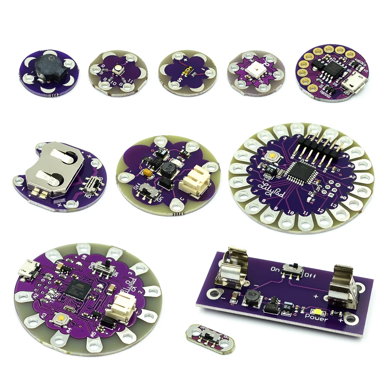 ATmega32U4 ATMEGA328P LilyPad 328 для Arduino DIY Kit Micro USB ATtiny85 LilyTiny формирователь материнской платы WS2812 RGB CR2032 TEMT6000