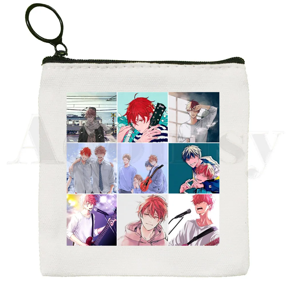 Given Anime Given Yaoi Japanese Manga Mafuyu Music Coin Purse Storage Small Bag Card Bag Key Bag Coin Clutch Bag Zipper Key Bag